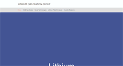 Desktop Screenshot of lithiumexplorationgroup.com