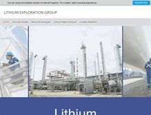 Tablet Screenshot of lithiumexplorationgroup.com